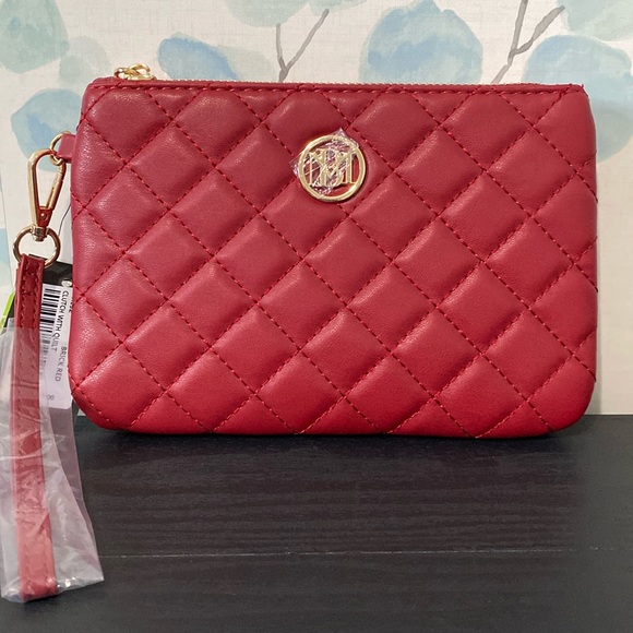 Badgley Mischka Diamond Quilted Clutch Wristlet NWT - Picture 1 of 5